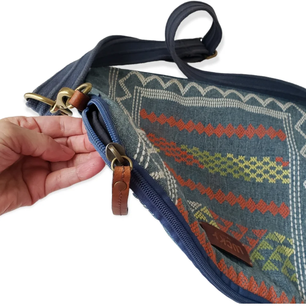 Vintage Lucky Brand Denim Embroidered Laptop Bag